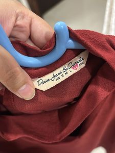 Maroon V-Neck Cutout Dress
