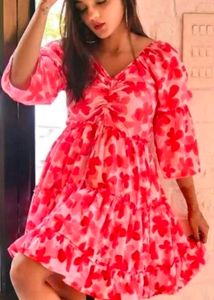 Chic Floral Tiered Mini Dress