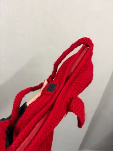 Red Crochet bow Bag