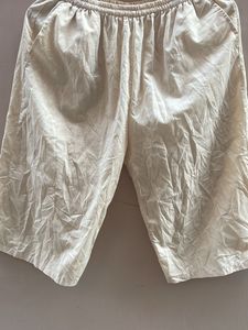 Cream Linen Palazzo Pants