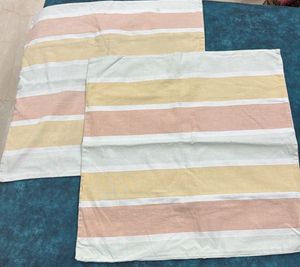 set of 2 Striped Pillowcase - Pastel Hues