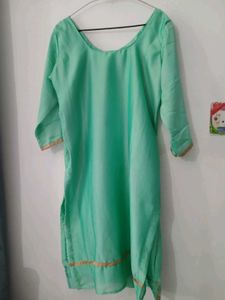 Embroidered Mint Green Kurta Set