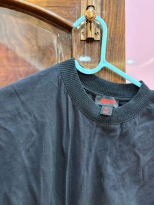 Black Cropped Top with Fendi Logo Print