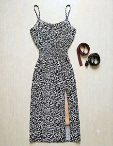 Floral Print Cami Dress with Slit