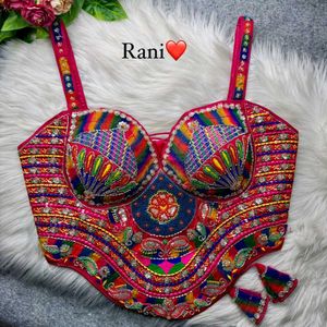 Boho Rainbow Embellished Crop Top