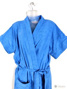 Blue Plain Bothrobe Dress (Women)