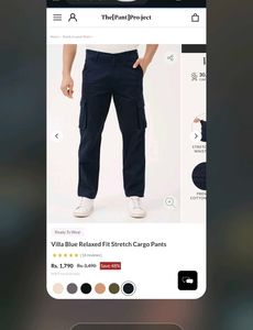 24hr sale🔥premium Navy Blue Cargo Pants bran