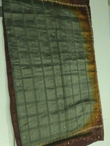 Maroon Silk Saree with Intricate Embroidery