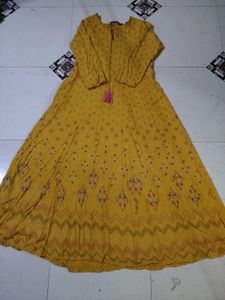 Beautiful Yellow Printed Kurta