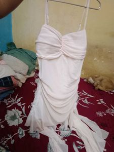 Elegant White Spaghetti Strap Dress