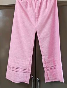 Elegant Pink Chikankari plazzo