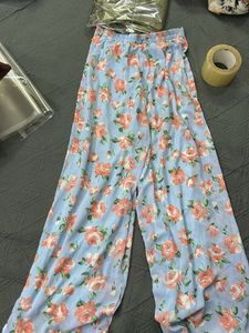 Blue Floral Palazzo Pants