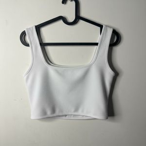 Sleek White Corset Style Top
