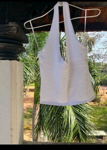 Zara White Halter Top