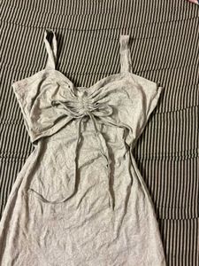 Grey Ruched Camisole Dress