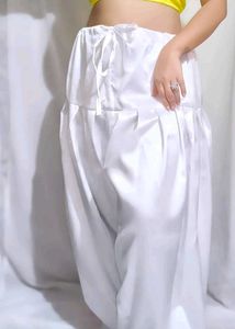 Elegant White and black Palazzo Pants