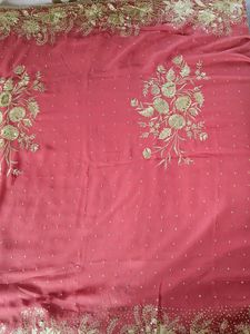 With Blouse Saree And Used