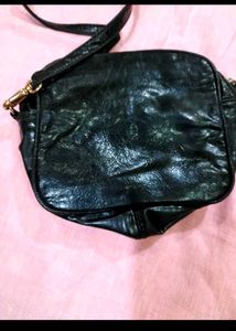 Guess Black Lace-Up Crossbody Bag