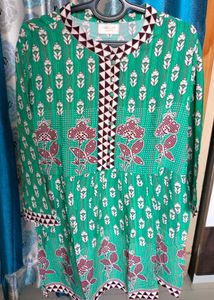 Cute Panda T-Shirt &amp; Pretty Green Kurta Set