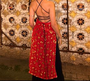 Stunning Red Sequin Gown with Back Detail