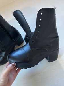 Chunky Black Combat Boots