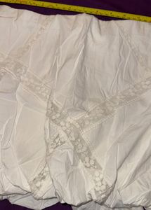 ZARA White Lace Trimmed bubble Skirt