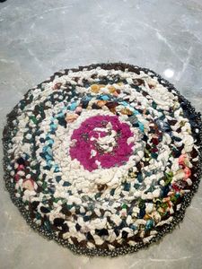 Boho Rag Rug handmade 3" 3 fit