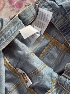 Blue Denim Ripped Overalls