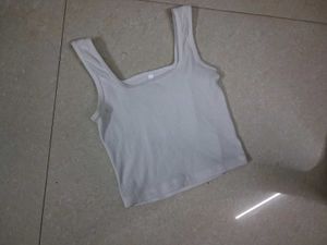 Ribbed Square Neck Tank Top