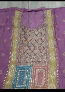 organza shimmer suit