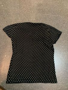 Black &amp; White Polka Dot Top