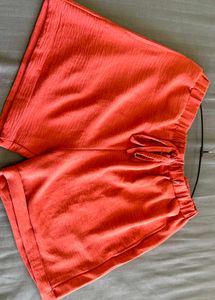 Comfy Coral Drawstring Shorts