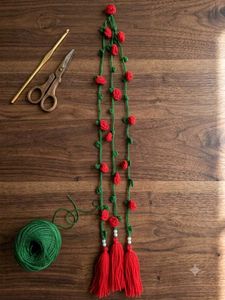 Handmade Rose &amp; Pearl Hair Garland