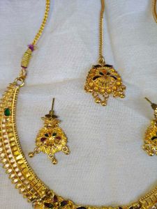 Exquisite Gold Peacock Necklace Set