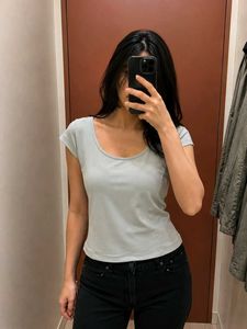 New with tag light gray top