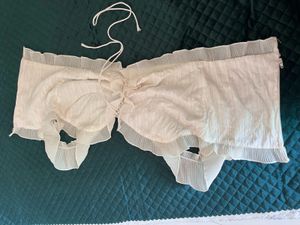 White Ruffled Corset Top