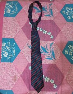 Pink Striped Button-Down &amp; Black Pants With Tie 👔