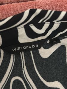 Retro Swirl Print Button-Up Dress