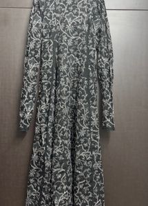Embroidered Black Ethnic Gown