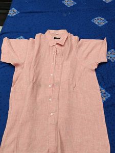 Men's Pink Linen Shirt