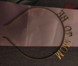 Baby Shower Sash Hairband Crown Badge Mom Dad Tobe
