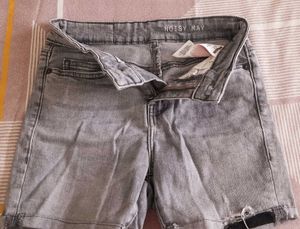 Gray Denim Shorts