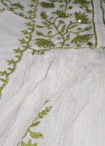 Embroidered Kurta with Mirror Work(offers accepted