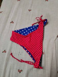 Red &amp; White Polka Dot Bikini Top