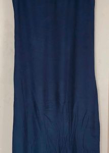 Printed A-line Kurta Navy Blue