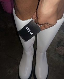 Chic White Knee-High Boots