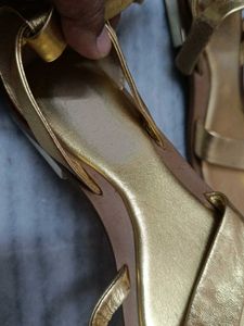Elegant Gold Wrap-Around Sandals