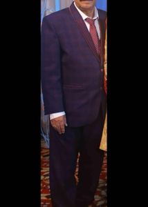 Men's Maroon Suit Jacket with Tie