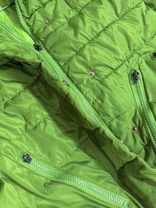 Lime Green Puffer Jacket with Hood