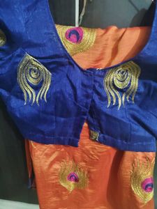 Hurry!!!!🔊📢woow deal🟠Saree with Peacock feath